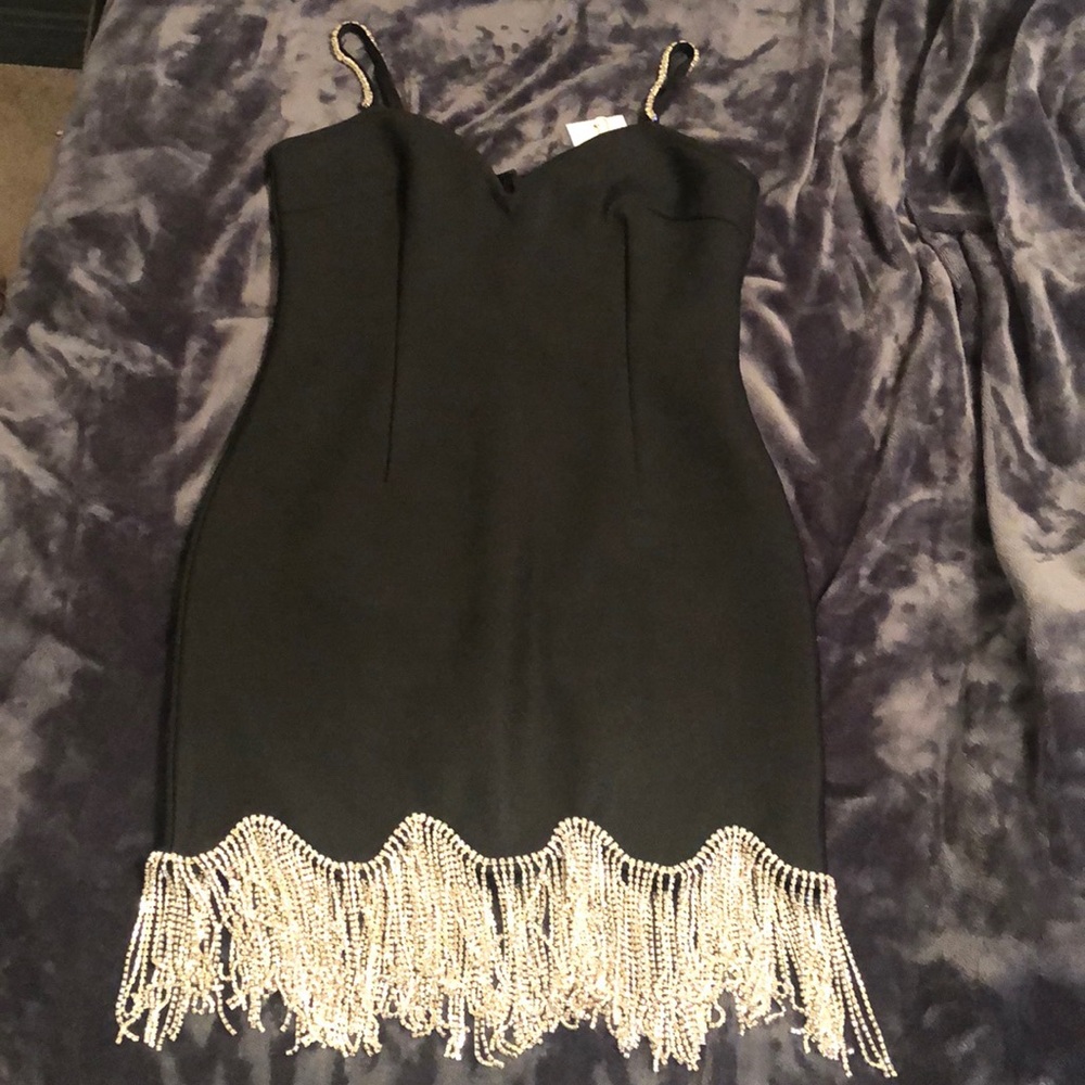 Black bandage or body on dress
